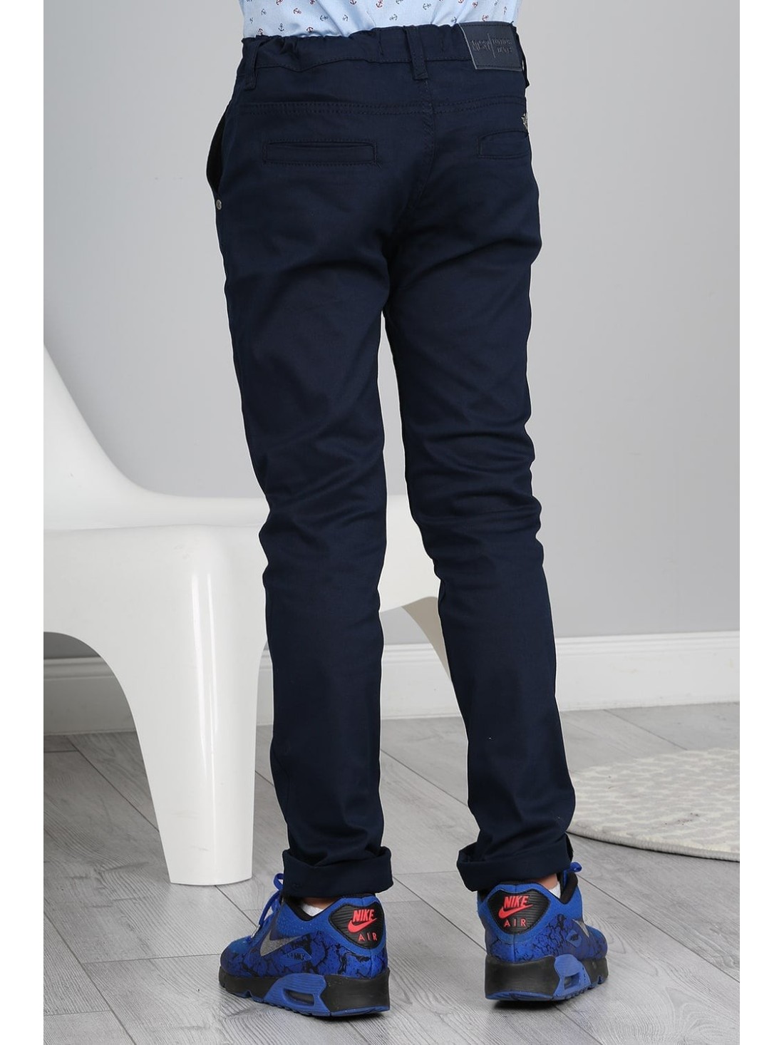 Navy blue trousers NDZ116 - Online store - Boutique